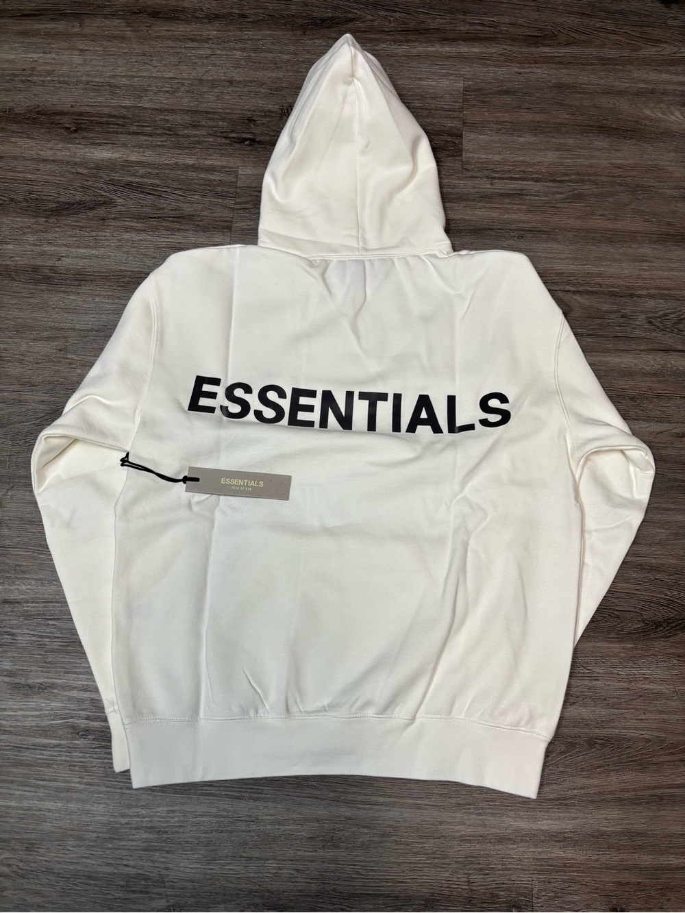 Fw19 fear of god essentials White hoodie